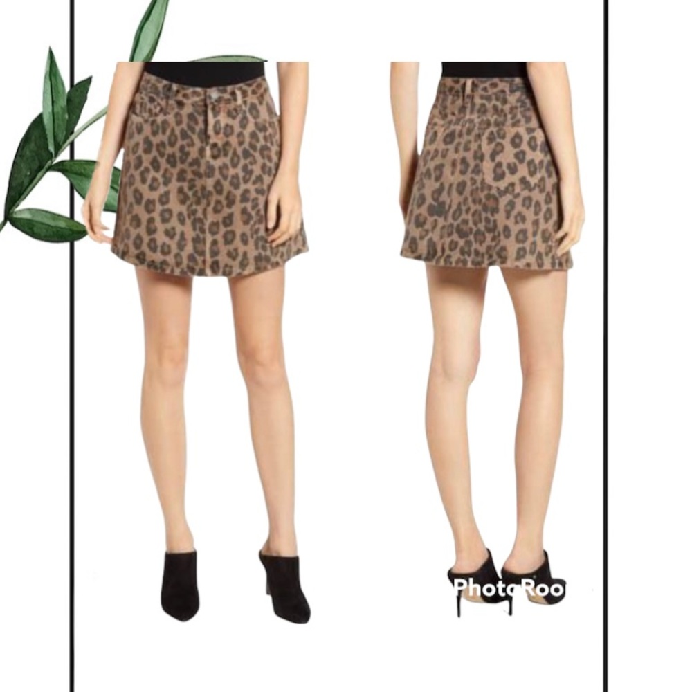 Blank NYC Women’s Leopard Print Mini Skirt